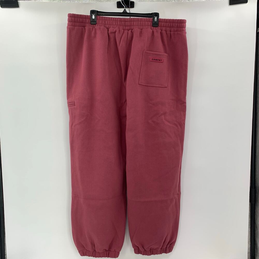 Comfrt DND Travel Sweatpants 3XL Berry Unisex Airplane Mode Jogger Pockets Soft
